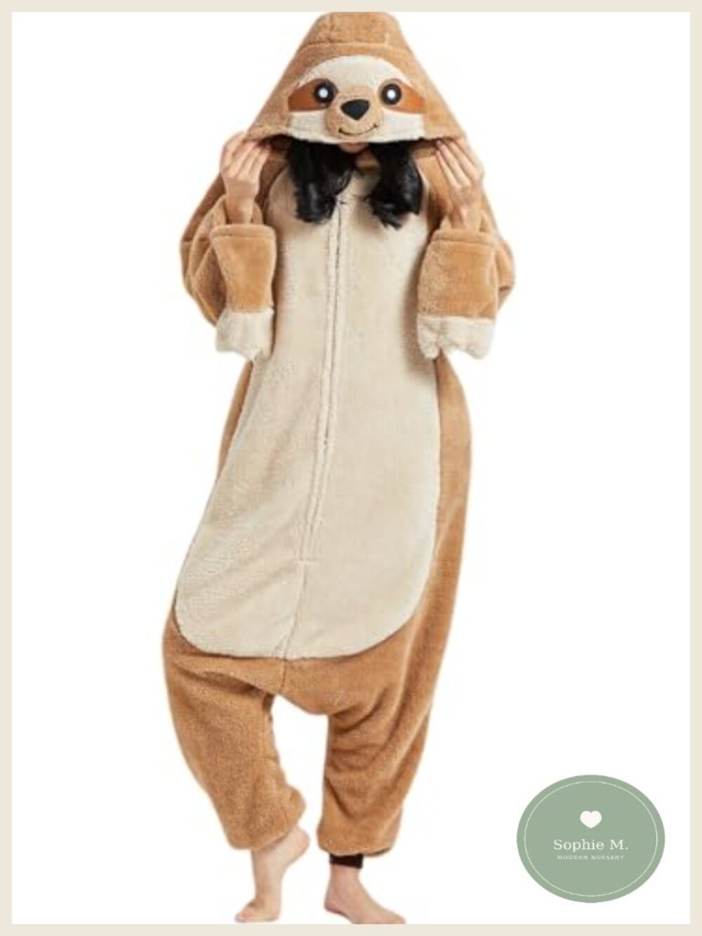 Adult Sloth Onesie Pajamas Cosplay Halloween Costume